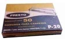 Ganchos Presto Para Carpetas Paquete De 50 Unidades