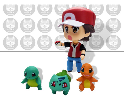 Pokemon 425 Charmander Bulbasaur Squirtle Nendoroid Figura (Usado)