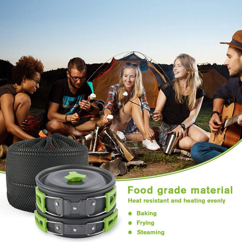 Juego De Utensilios De Cocina Portátiles Para Acampar: Olla