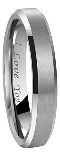 4 Mm 6 Mm 8 Mm Tungsteno Boda Pareja Bandas Anillos Hombres