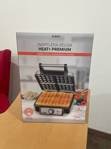 Wafflera Belga Heat Premium Huken Negro (Usado)