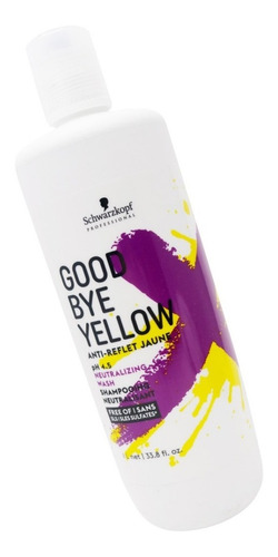 Shampoo Schwarzkopf Good Bye Yellow Matizador Sin Sulfato 1l