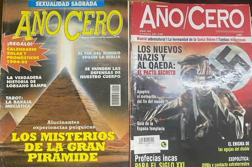 Año Cero, Lote De 9 Revistas, Fantástico Y Sobrenatural Cr05