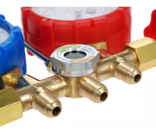 Hapemein® juego Manometros Refrigeracion Manifold R410a R22 R134a R32
