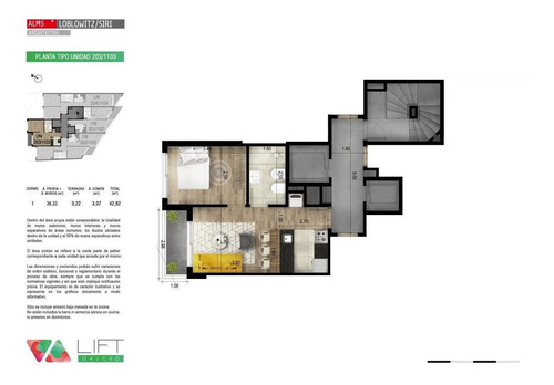 Imagen 2 de 10 de Apartamento De 1 Dormitorio A Estrenar En Cordón Sur