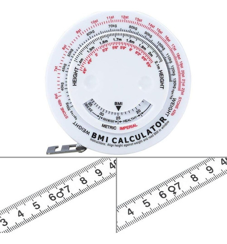 Cinta Métrica Retráctil Sonew 150cm Con Calculadora Imc