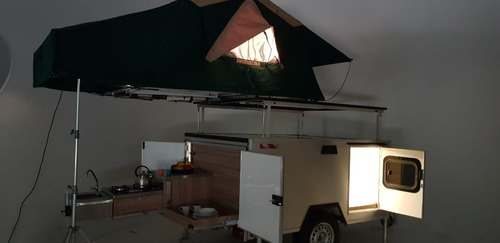 Mini Trailer Camping World Carreta Reboque Cozinha+cama Alko