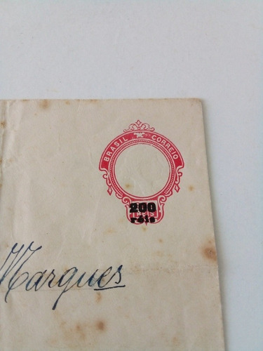 Imagem 1 de 3 de Envelope 300 Réis Sobretaxa 200 Réis Circular