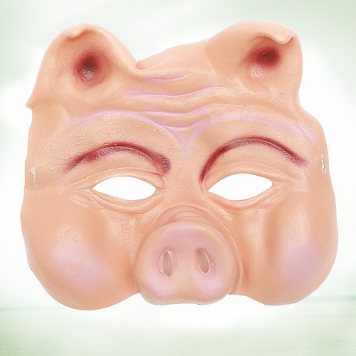 Fancy Ball Cosplay Pig Mask Half Face Animal Mask For Party