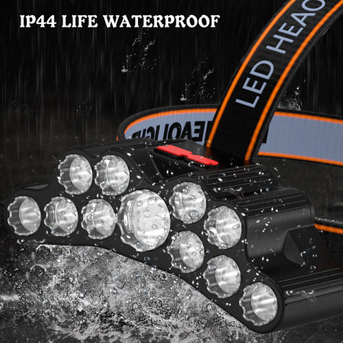 Linterna Frontal De 11 Led Para Exteriores, Linterna Con Car