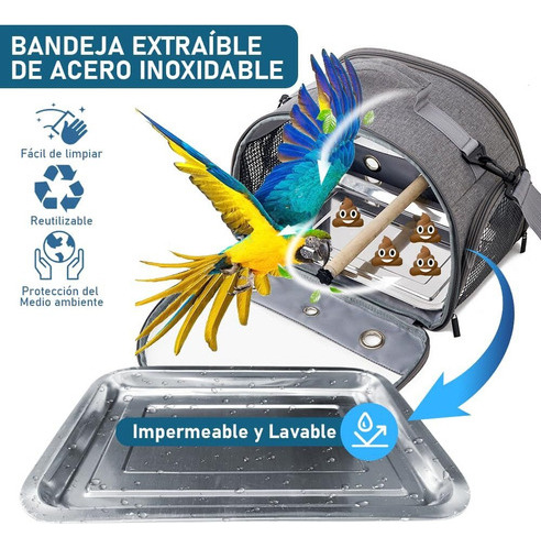 Bolsa Transportadora Para Pájaros, Portabebés Para Loro