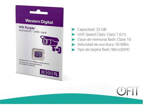 Imagen 2 de 6 de Tarjeta Memoria Micro Sd 32 Gb Western Digital Purple