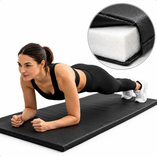 Colchonete Academia 90x40x2cm Treino Em Casa Funcional Preto