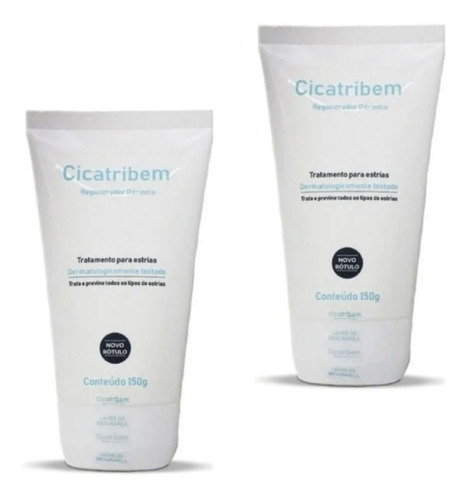 Kit Com 2 Tira Estrias Cicatribem Creme 150g Com Nota Fiscal
