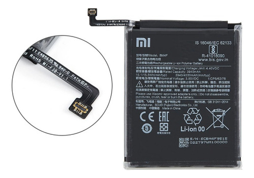 Bateria Para Xiaomi Mi A3 Mi 9 Lite / Bm4f (4.4v-3940mah) 
