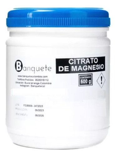 Citrato De Magnesio Tarro 500gr