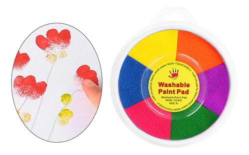Imagen 3 de 12 de Sellos De Almohadilla De Tinta Para Manualidades 7 Colores