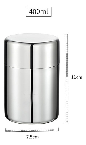 Recipiente De Almacenamiento De Los 400ml Los 7.5x11cm Plata