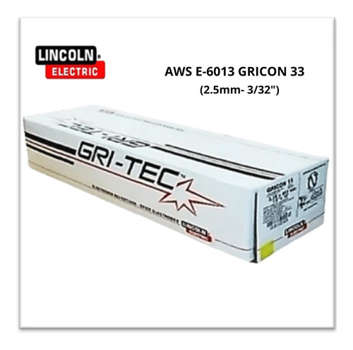 Electrodo Lincoln Gricon 33 E6013 2.5x350 Mm C 10ks Oferta