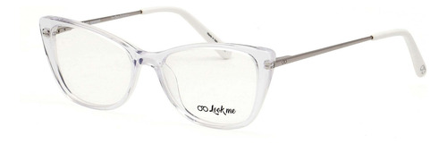 Anteojos Armazones Look Me Modelo Yi Acetato Y Metal Transparente