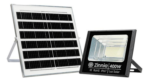 Refletor Solar Zinnia Zrs400, Led 400w 14000mah Com Controle