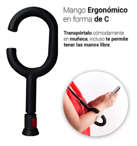 Paraguas Sombrilla Invertido Libre Escurrimientos Doble Capa Marrón