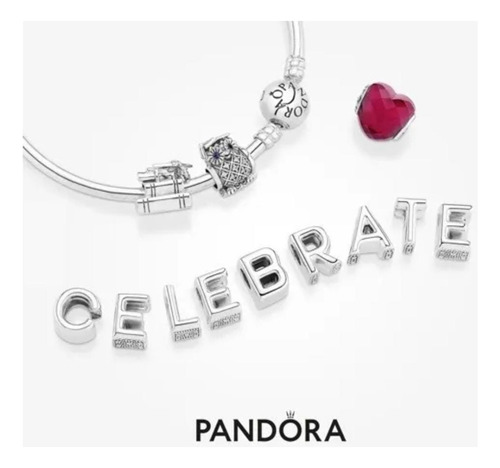 Dije De Plata Pandora Moments Letra N Flip flop