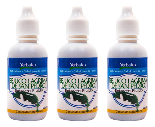 3 Té De Bejuco Lágrima De San Pedro En Gotas 30ml