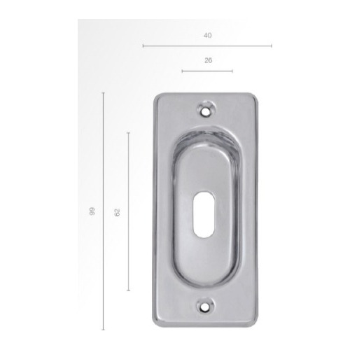 Fechadura Porta De Correr Banheiro Chave Tranqueta B. Duplo Cor Preto