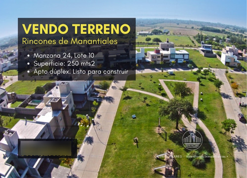 Venta De Lote / Terreno En Rincones De Manantiales