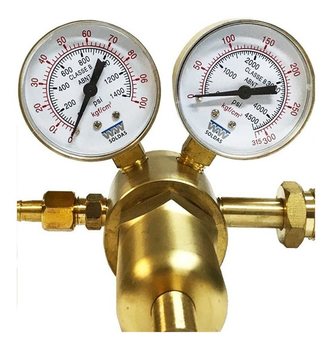 Imagem 2 de 6 de Regulador De Alta Pressão Nitrogênio - 50kgf/cm² Ou 700 Psi