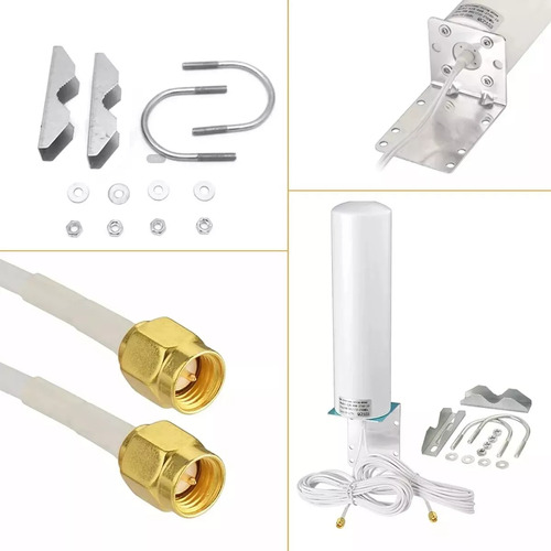 Antena Exterior 4g 3g Modem Para Huawei Zte Conector Sma