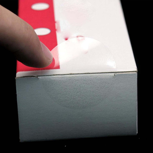 500 Uds. Sellos Transparentes Minoristas, Etiquetas De 5cm