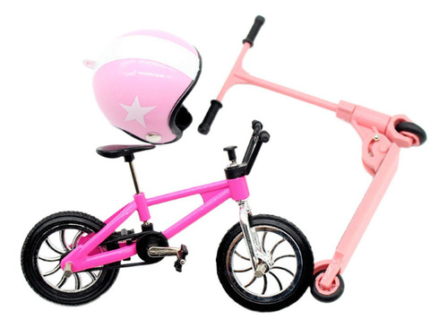 Set De Miniaturas De Bicicletas Para Embellecer Rosa