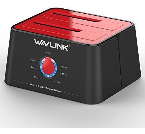 Wavlink - Disco Duro Externo De Doble Bahía Usb 3.0 A Sata I