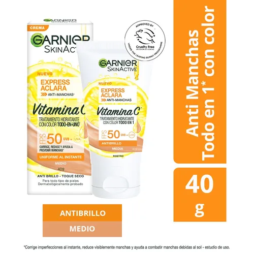 comprar Tratamiento Hidratante Con Color Garnier Skin Active - 40gr