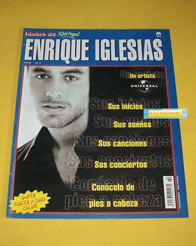 Enrique Iglesias Revista Idolos De Que Pegue 1999 Especial