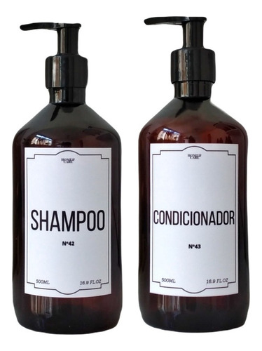 Kit Banho 2 Frascos Pet Ambar Shampoo Condicionador