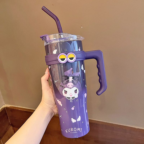Vaso Termo De Agua Sanrio Kuromi Hello Kitty De 1200 Ml T