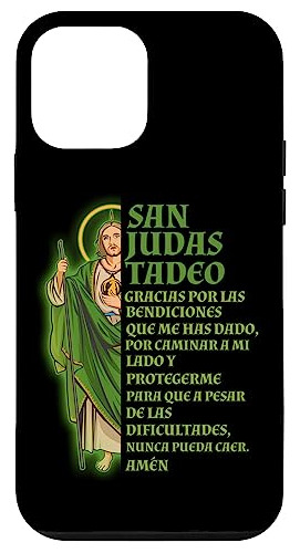 Funda Para iPhone 12 Mini San Judas Tadeo Plastico-021