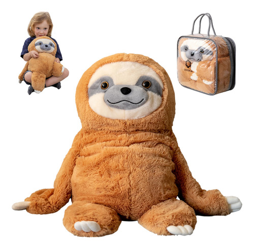 Peluche Pesado Odoxia Sloth De 2,27 Kg Con Bolsa De Transpor