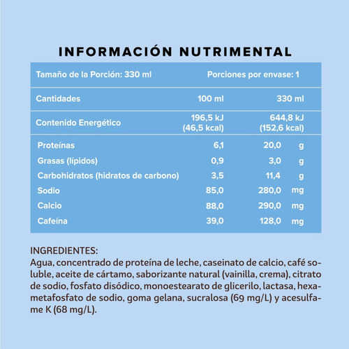 Imagen 5 de 5 de Nuba Cafe + Proteina Listo Para Beber