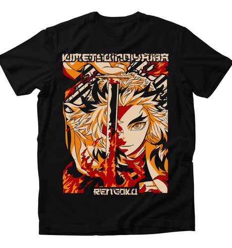 Playera Kimetsu No Yaiba Demon Slayer Kyojuro Rengoku Fuego