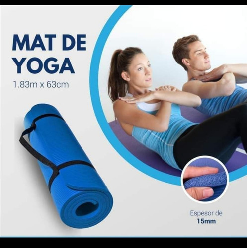  Yoga Mat Gruesa 15mm Alta Densidad Espuma Nbr