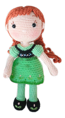 Muñeca Anna Frozen De Disney En Crochet 26 Cm