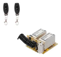 Comprar Mini Receptor 2 Canales Con 2 Control Remoto 433mhz 2 Reles