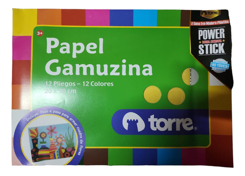 Carpeta Gamuzina | Gamuza 12 Pliegos 12colores 20x30cm Torre