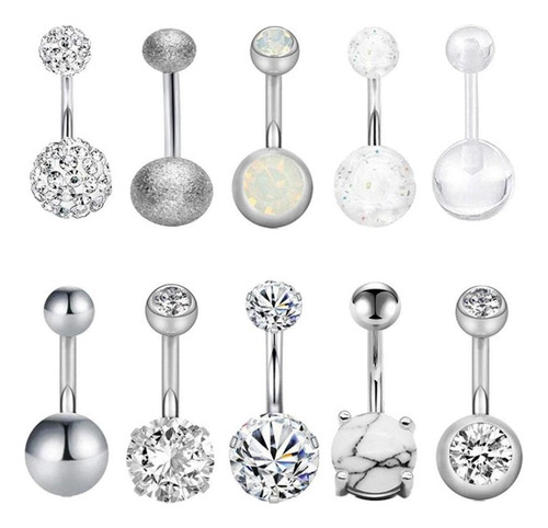 2x10pcs / Lot Body Piercing Labret Lengua Ceja Barbells Mix