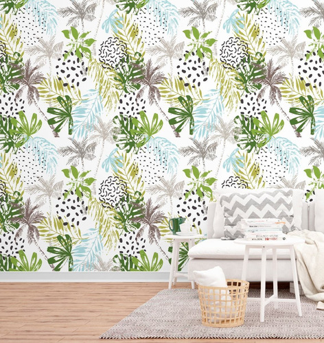 Imagen 5 de 10 de Vinilos Decorativos Pared Empapelado Tropical