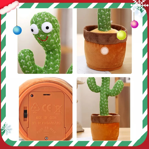 Plush Cactus Luminous Green Toy 120 Músicas